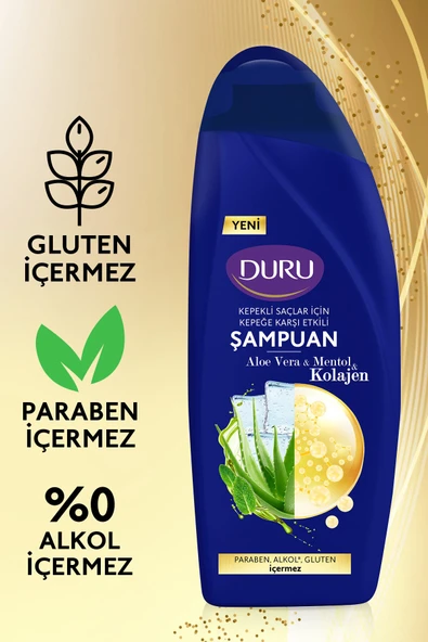 Duru Aloe Vera&mentol&kolajen Kepeğe Karşı Etkili Şampuan 3x500 Ml - 2