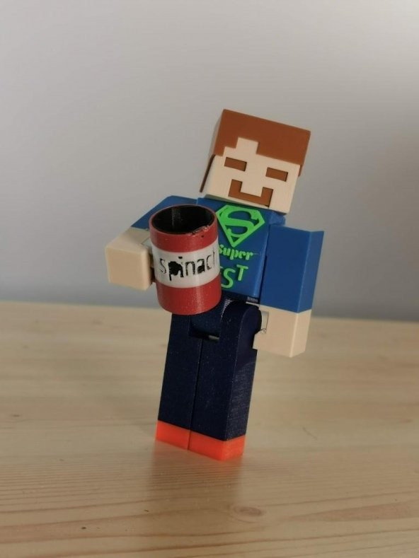 Minecraft Steve (Snap Birlikte) - Saç Remix İle Kafa Plastik Aparat - Resim 2