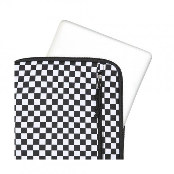 Vans 13-15 İnch Bilgisayar Kılıfı Macbook Çantası Siyah Beyaz - 3