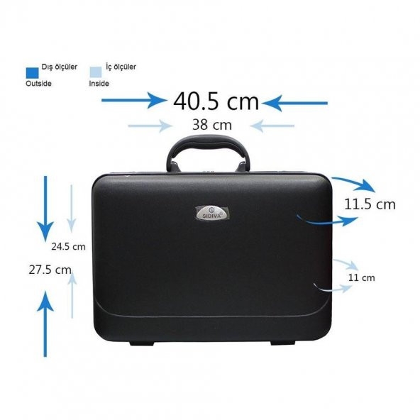 Kasalı Kilitli Şifreli James Bond Ofis Evrak Çanta - Resim 5