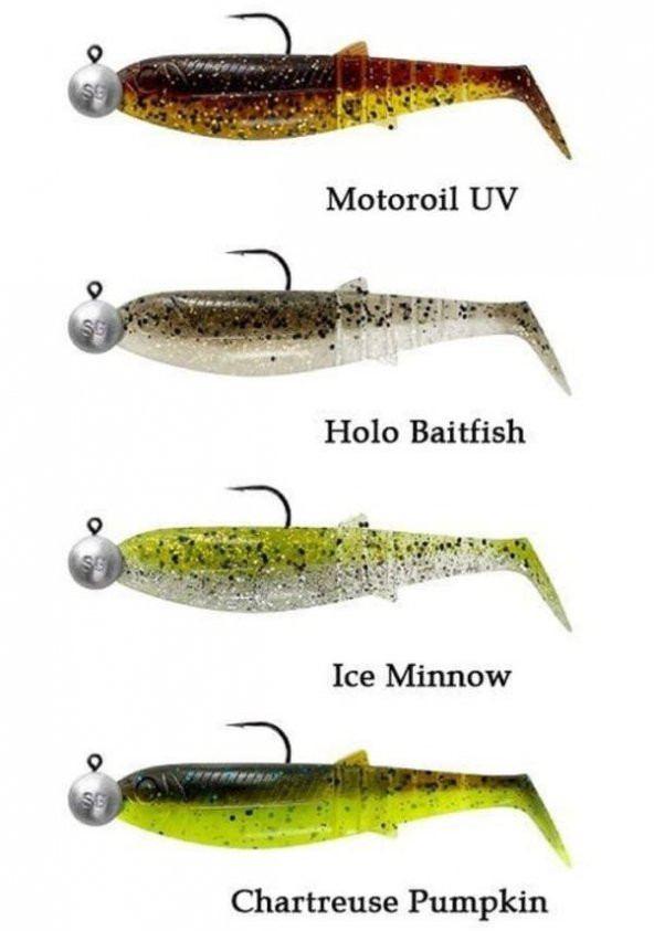Savage Gear Cannibal Shad 10cm 9gr+10gr #3/0 Clear Water 4+4 Adet