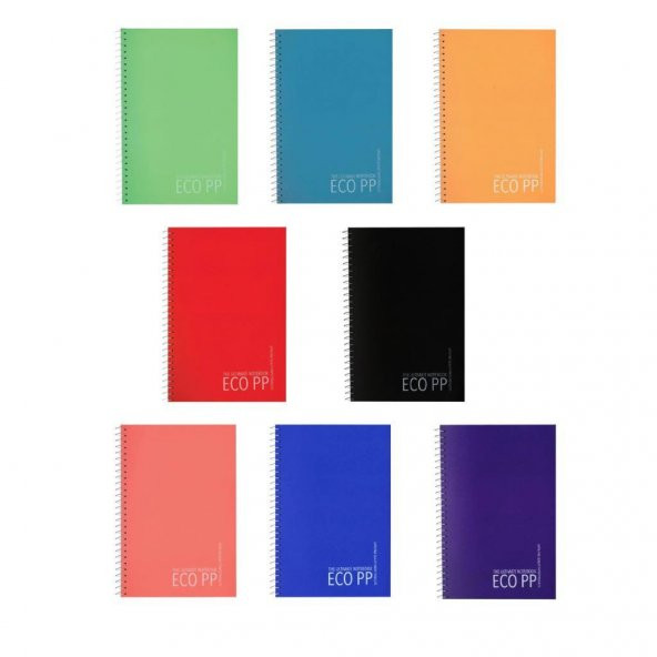 Gıpta ECO PP 80 Yp. A4 Spiralli Pp. Kapak Defter Kareli - 6 Adet