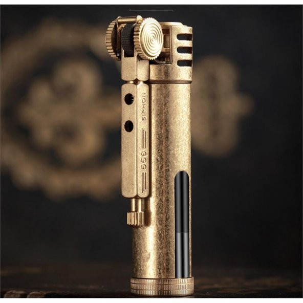 Zorro Z556 Benzinli Camlı Muhtar Çakmağı Otantik Sarı ürün görseli 1