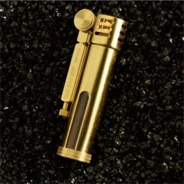 Zorro Z556 Benzinli Camlı Muhtar Çakmağı Altın Sarısı - 3