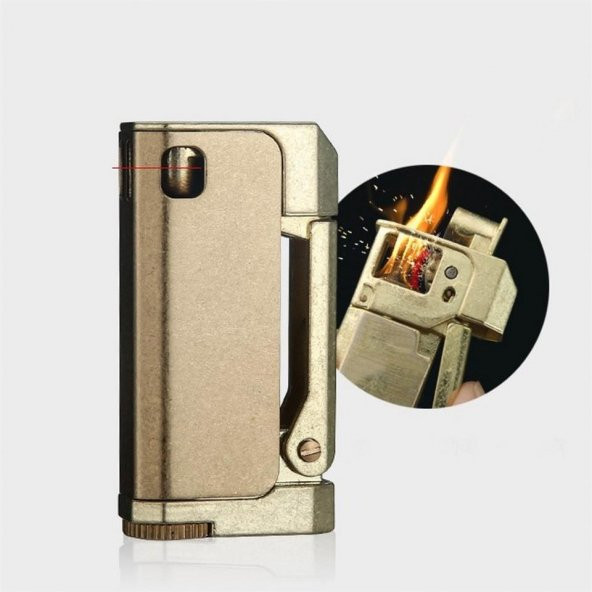 Retro Benzinli Bcz474 Muhtar Çakmağı Otantik Sarı - 4