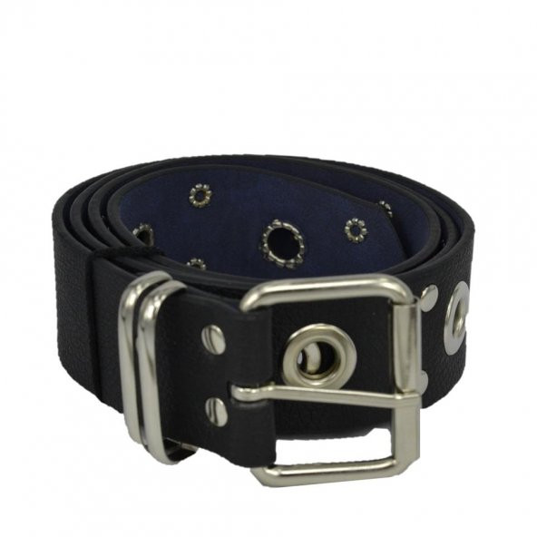 Vegan Deri Hll131 Puntolu Kadın Kemer 100 Cm Siyah - 2