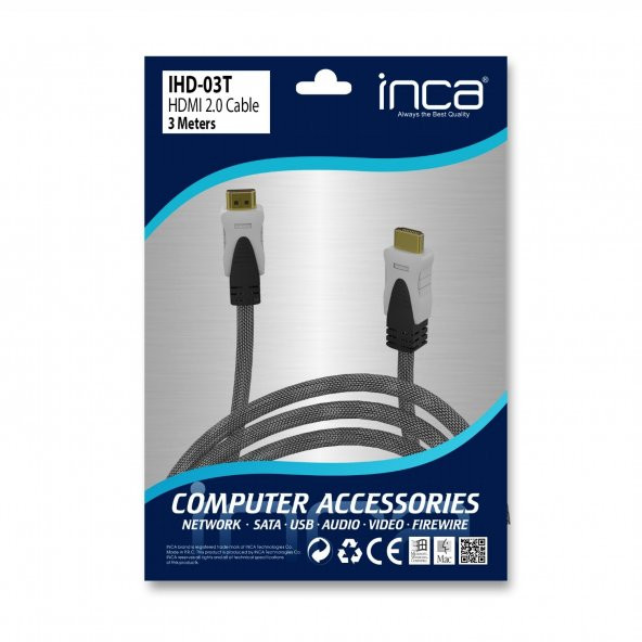 Inca IHD-05T 2.0V 5 Metre 4K Full HD 2160P Hdmi to Hdmi Kablo - 2