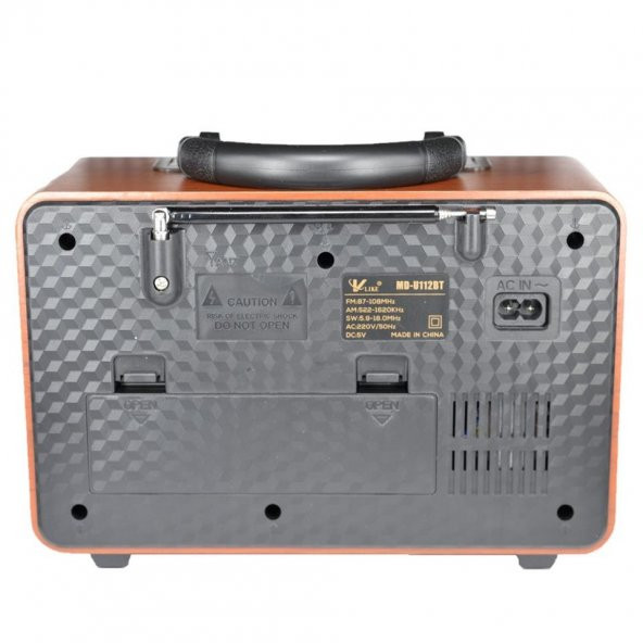 Retro Nostaljik Mdu112bt Radyo Bluetooth Kumandalı USB/SD Müzik Çalar Radyo - 3