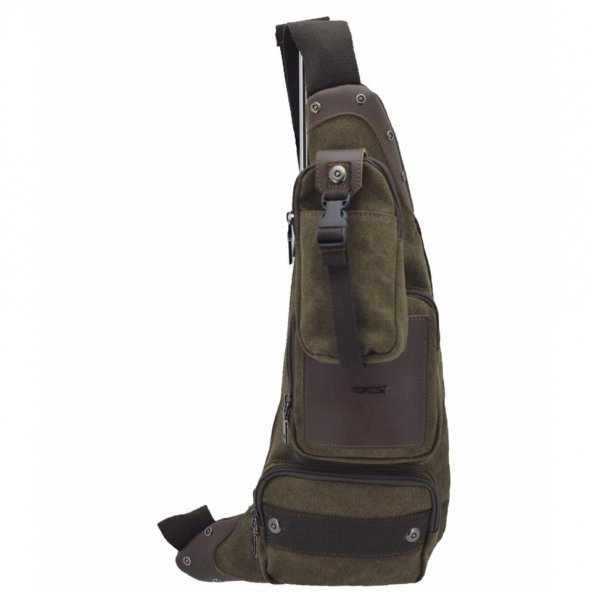 Ccs Kanvas Kumaş Sırt Çantası Body Bag Kahve - 2