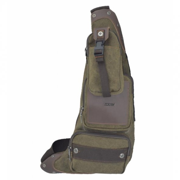 Ccs Kanvas Kumaş Sırt Çantası Body Bag Kahve - 3