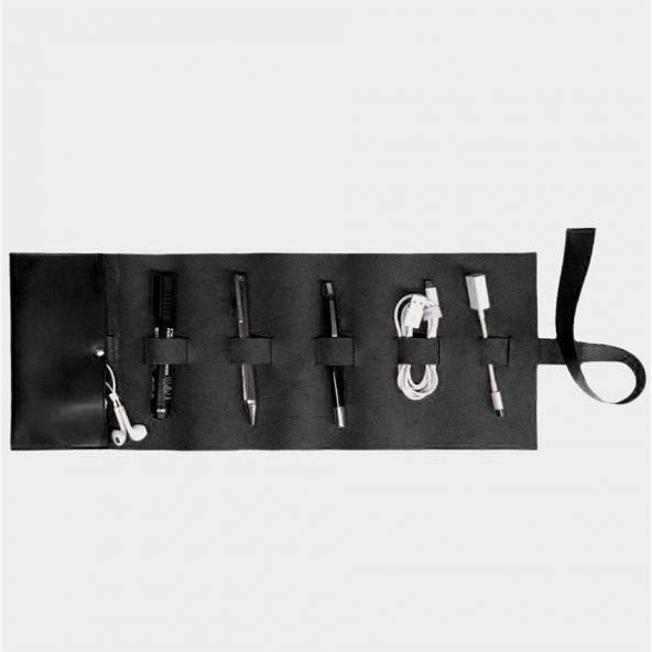 Hakiki Deri  Organizer Large Rulo Siyah - 7