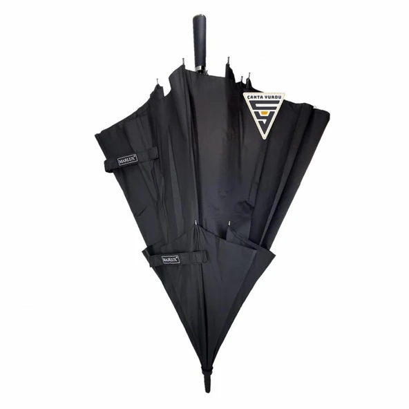 Marlux Çift Katlı Fiber Vale Şemsiye Siyah - Resim 8