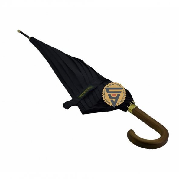 April A-213G 10 Telli Baston Sap Şemsiye Siyah - Resim 3