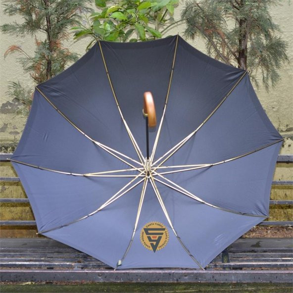 April A-213G 10 Telli Baston Sap Şemsiye Siyah - Resim 7