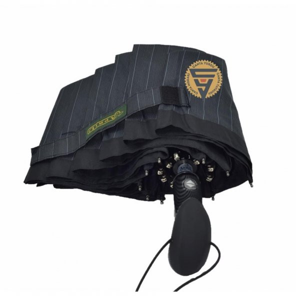 April A-227-G Tam Otomatik Fullmatic Special 10 Telli Şemsiye Siyah - Resim 4