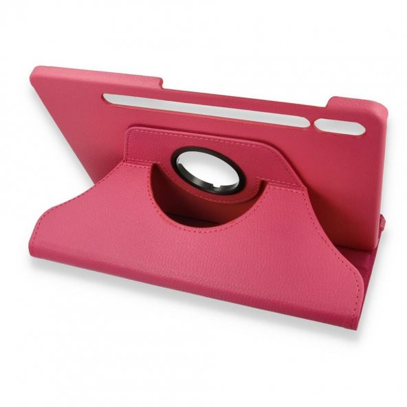 Samsung Galaxy Tab S7 T870 Kılıf 11 inç 360 Tablet Deri Kılıf Pembe - 3