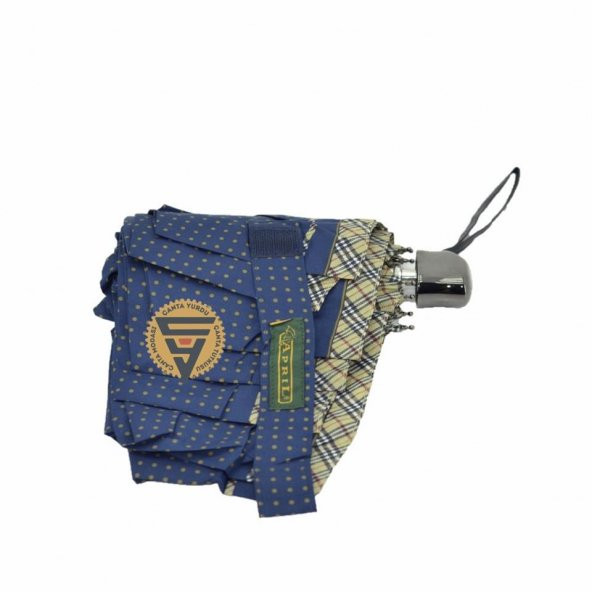 April A-236L Kadın Şemsiye Micro Mini Puantiyeli Lacivert - 2