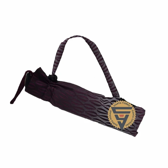 April A-217L Kadın Tam Otomatik Şemsiye Desenli Mor - Resim 6