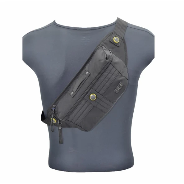 ÇÇS 31242 Freebag Günlük Bel Çantası Siyah - Resim 5