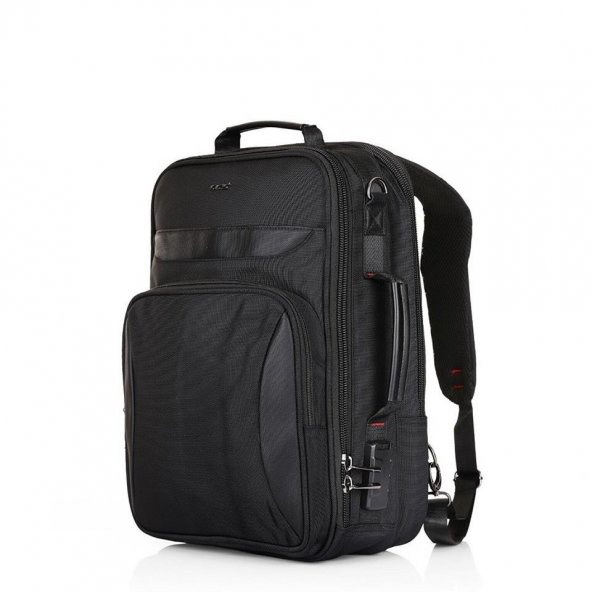 Ççs Fonksiyonel Evrak Laptop Omuz ve Sırt Çantası Siyah - Resim 2