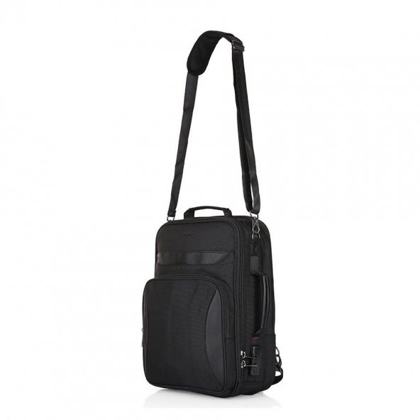 Ççs Fonksiyonel Evrak Laptop Omuz ve Sırt Çantası Siyah - Resim 3