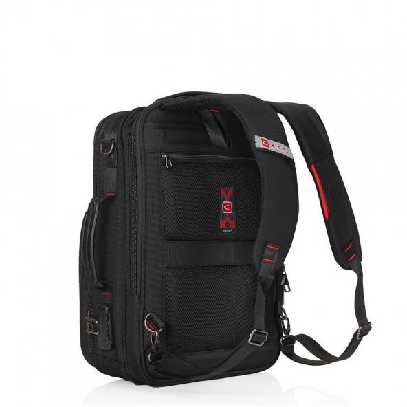 Ççs Fonksiyonel Evrak Laptop Omuz ve Sırt Çantası Siyah - Resim 6