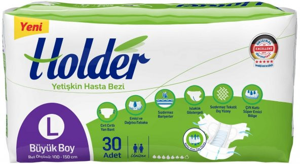 Holder Hasta Bezi Bel Bantlı Tekstil Yüzey Large Büyük 120 Adet - 2