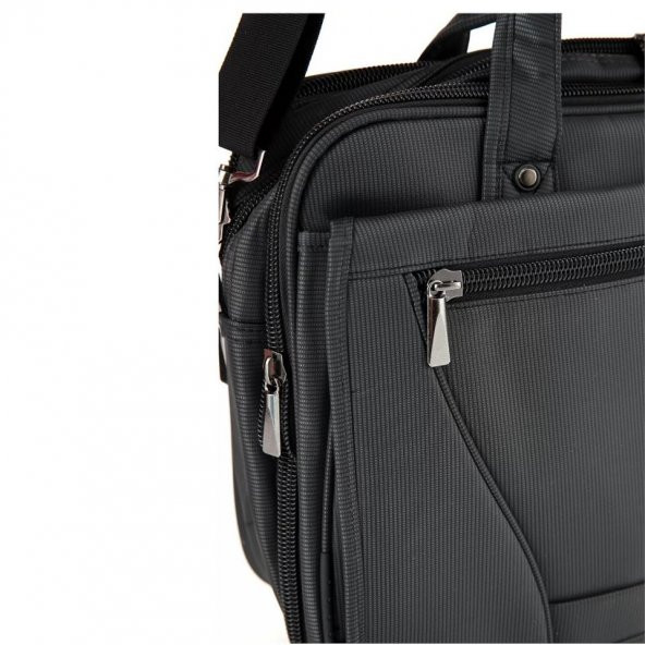 Ççs 71441 Körüklü Laptop ve Evrak Çantası Siyah - 6