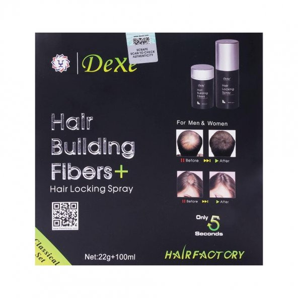 Dexe Saç Dolgunlaştırıcı Fiber Keratin Toz ve Sprey Siyah - 3