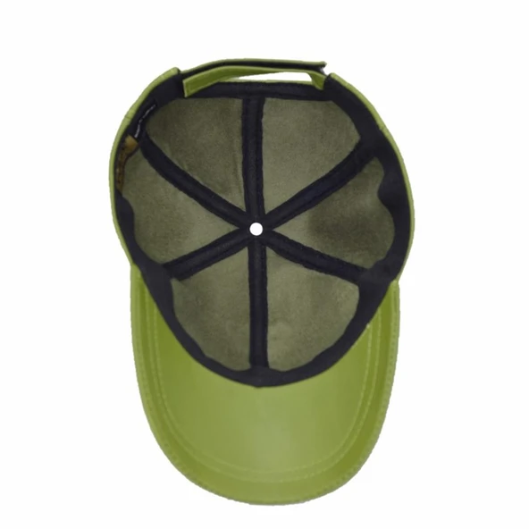 Ayarlanabilir Deri Şapka Yeşil - Resim 5