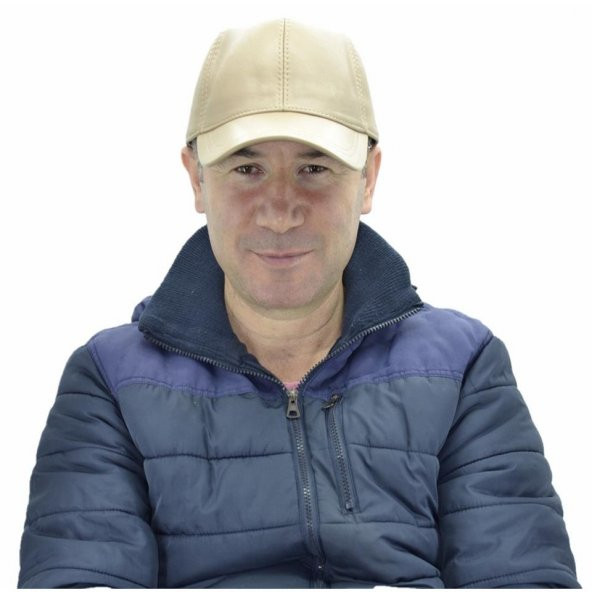 Ayarlanabilir Deri Şapka Bej - 2