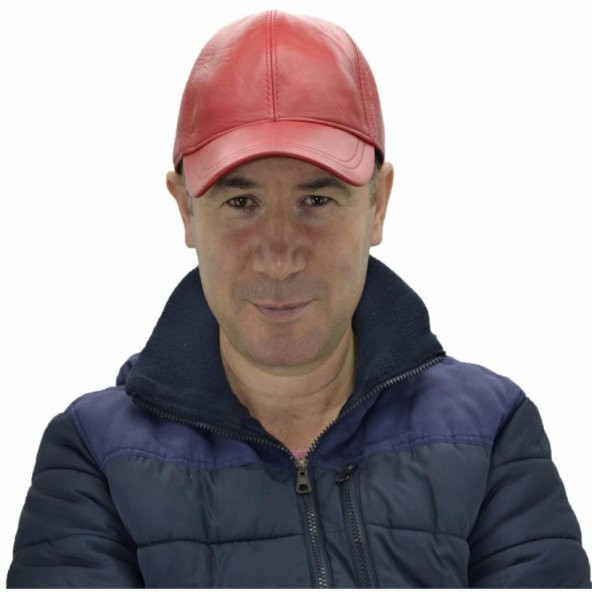 Ayarlanabilir Deri Şapka Kırmızı - 2