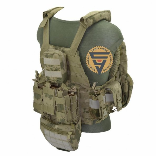 Multifonksiyonel Cordura Askeri Taktik Yelek Jand Kamuflaj - 3