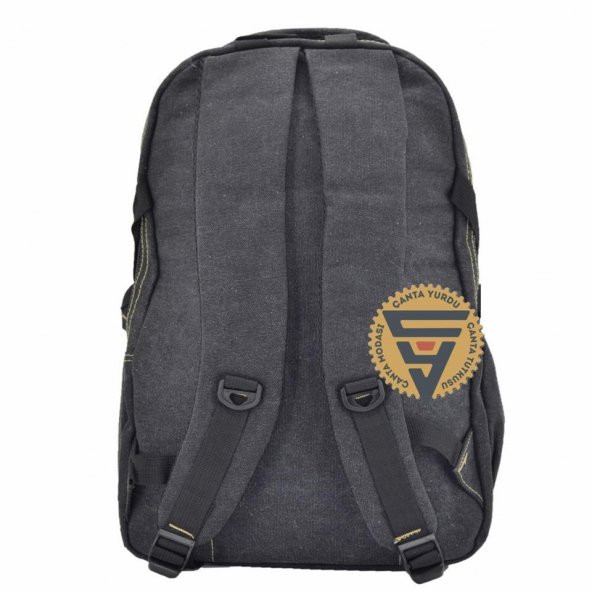 Ççs 51405 Su Geçirmez Kanvas Sırt Çantası Siyah - Resim 7