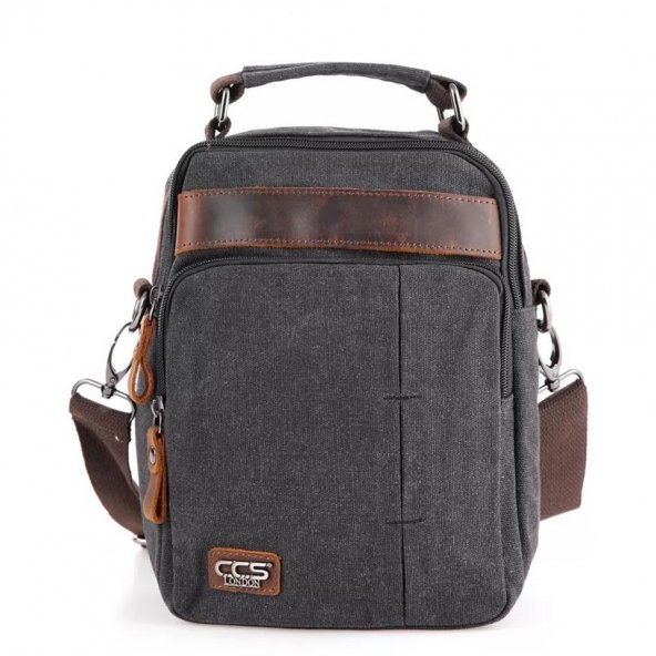 Ççs 31357 Kanvas Postacı Askılı Omuz Çantası Siyah ürün görseli