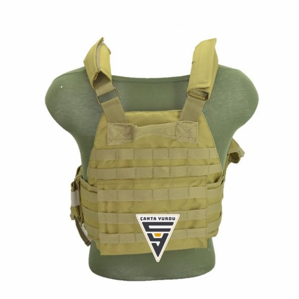 Ak47 Cordura Askeri Taktik Yelek Bej - 3