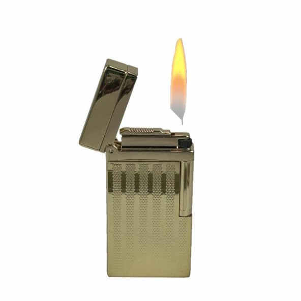 Dupont Tarz Yandan Çarklı Metal Çakmak Altın - 6