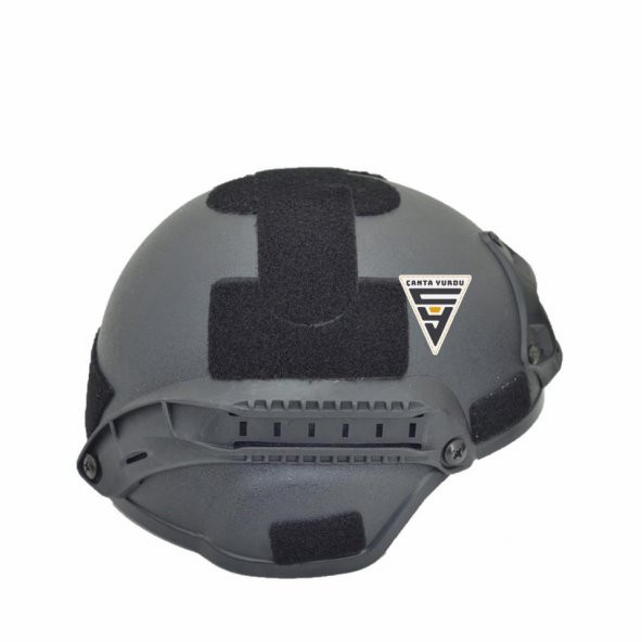 Taktikal Airsoft Paintball Plastik Kask Haki Bandanalı - 3