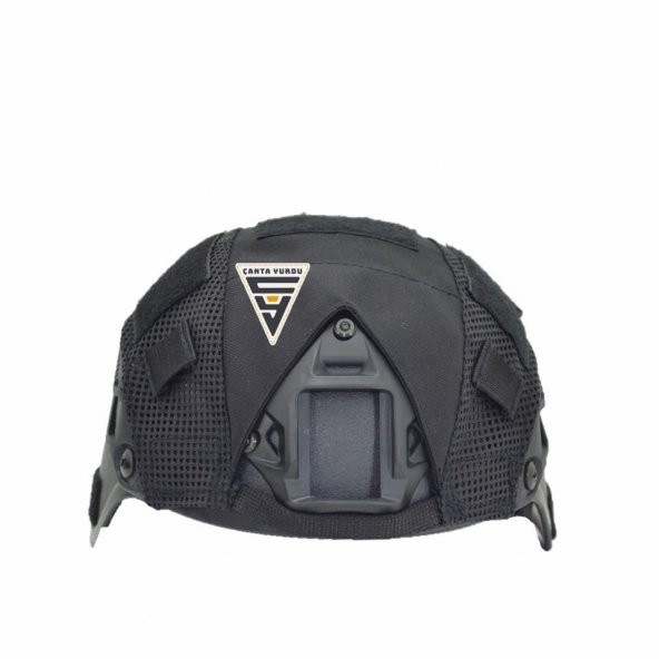 Taktikal Airsoft Paintball Plastik Kask Siyah Bandanalı - 6