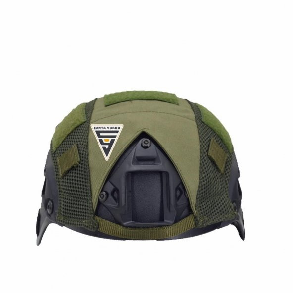 Taktikal Airsoft Paintball Plastik Kask Haki Bandanalı - 5