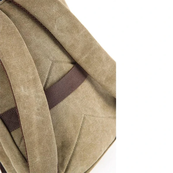 ÇÇS 51399 Kanvas Sırt Çantası Yeşil - Resim 6