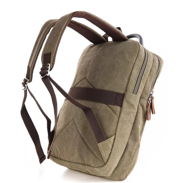 ÇÇS 51399 Kanvas Sırt Çantası Yeşil - Resim 2