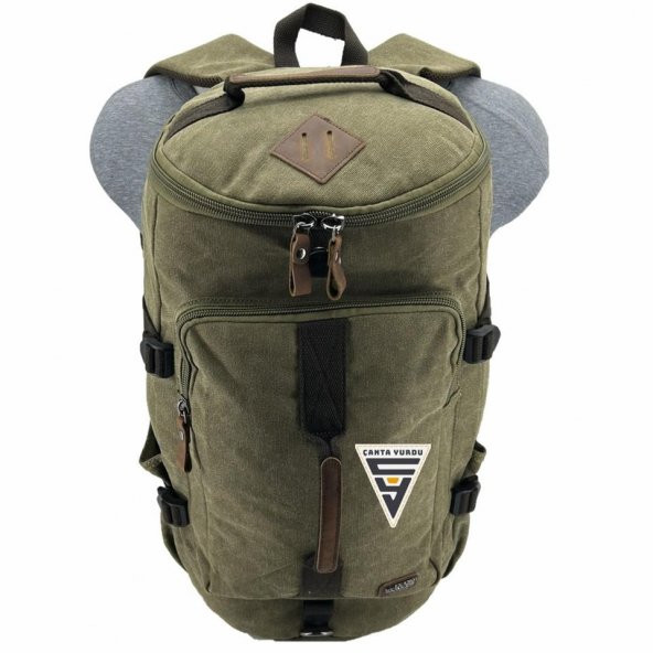 Ççs London 51566 Kanvas Spor Sırt Çantası Yeşil - Resim 3