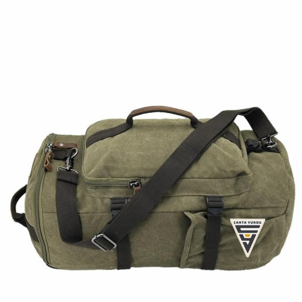 Ççs London 51566 Kanvas Spor Sırt Çantası Yeşil - Resim 4