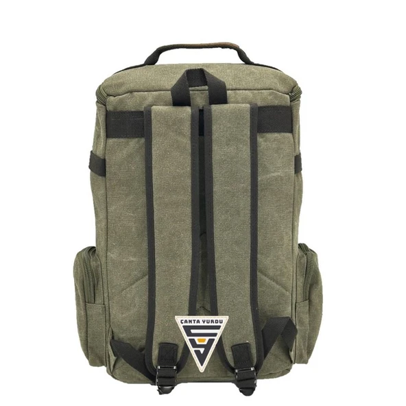 Ççs London 51564 Kanvas Seyahat Sırt Çantası Yeşil - Resim 4