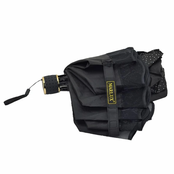 Marlux 1213 Tül Desenli Manuel Kadın Şemsiye Siyah - Resim 4