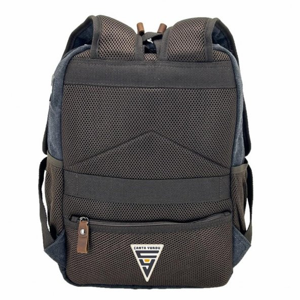 Ççs London 51567 Kanvas Laptop Bölmeli Sırt Çantası Siyah - 5