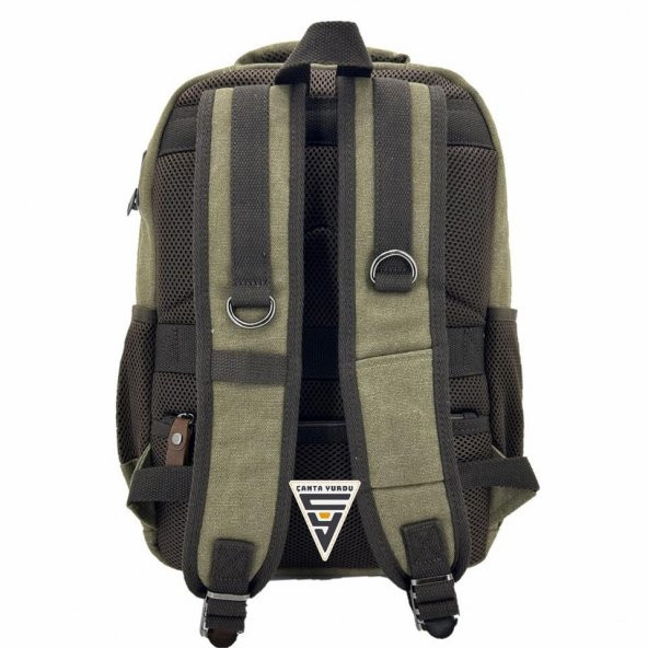 Ççs London 51567 Kanvas Laptop Bölmeli Sırt Çantası Yeşil - 3