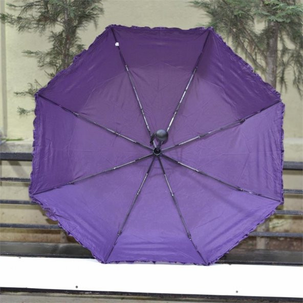 Marlux 1212 Desenli Tam Otomatik Kadın Şemsiye Mor - Resim 6