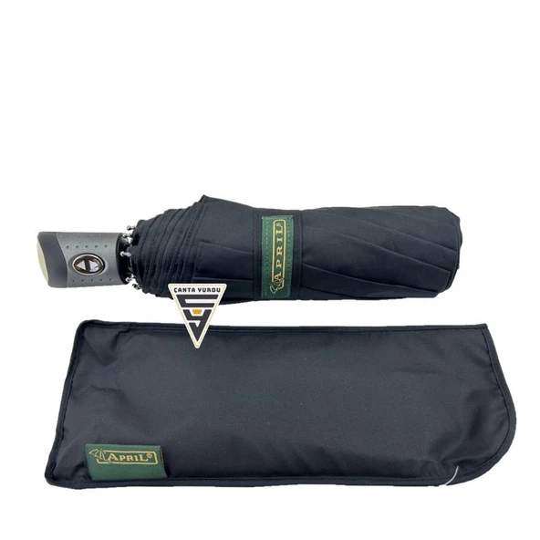April A-216G 10 Telli A1 Tam Otomatik Şemsiye Siyah - Resim 4